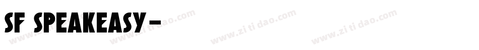 SF Speakeasy字体转换